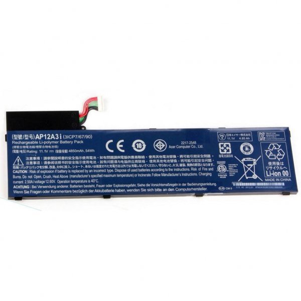Акумулятор до ноутбука Acer AP12A3i Aspire M3 4850mAh (54Wh) 6cell 11.1V Li-ion (A47020)