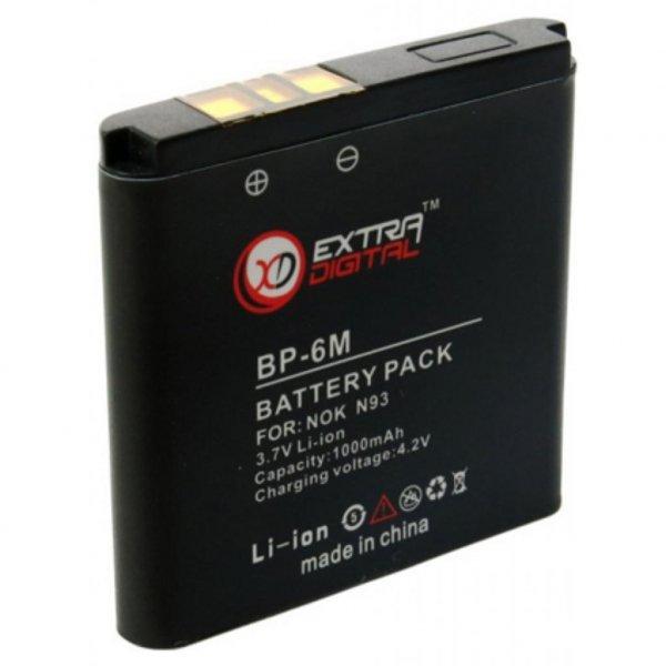 Акумуляторна батарея EXTRADIGITAL Nokia BP-6M (1000 mAh) (DV00DV1187)