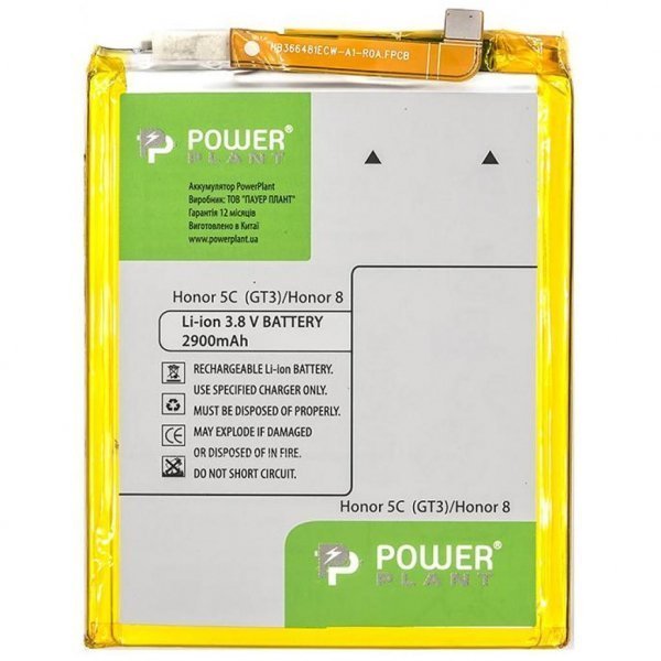 Акумуляторна батарея PowerPlant Huawei Honor 8/ Honor 5C (GT3) (HB366481ECW) 2900mAh (SM150175) Акумуляторна батарея PowerPlant Huawei Honor 8/ Honor 5C (GT3) (HB366481ECW) 2900mAh (SM150175)