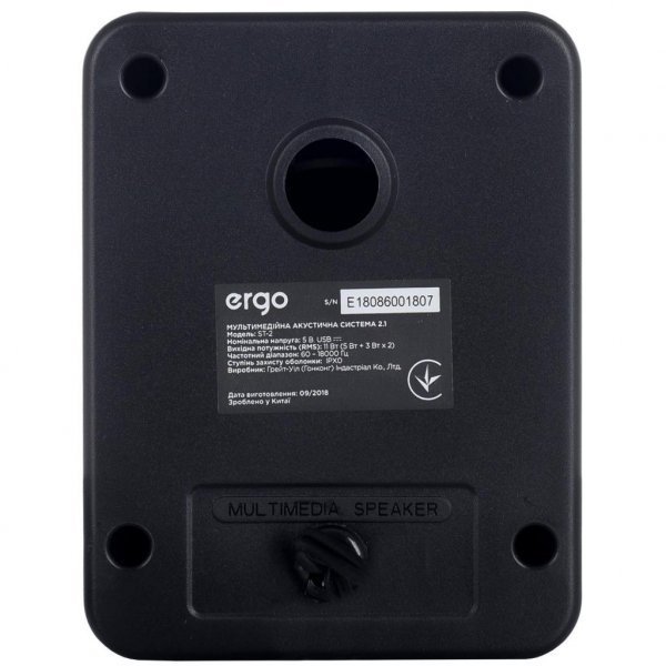 Акустична система Ergo ST-2 Black Акустична система Ergo ST-2 Black