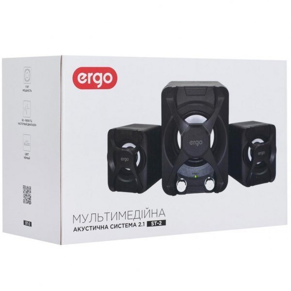 Акустична система Ergo ST-2 Black Акустична система Ergo ST-2 Black