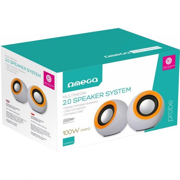 Акустична система OMEGA OG-116B white orange 2x3W RMS USB (OG116BWO) Акустична система OMEGA OG-116B white orange 2x3W RMS USB (OG116BWO)