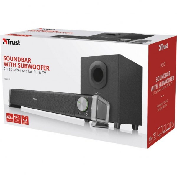Акустична система Trust Asto 2.1 Soundbar for PC and Laptop (22197)