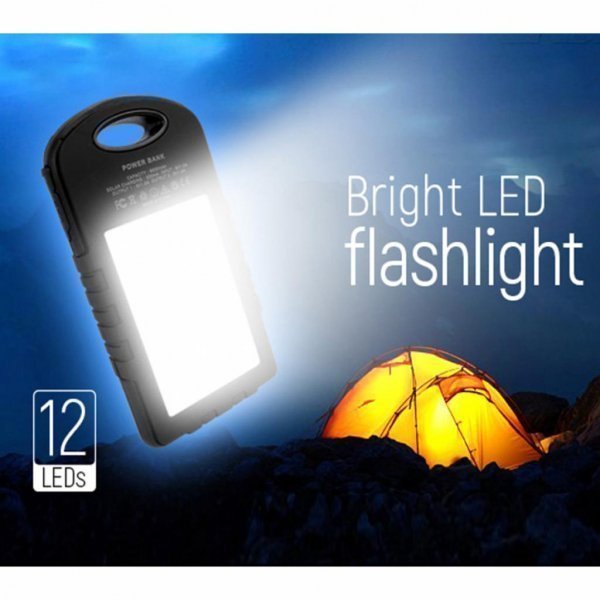 Батарея універсальна ColorWay 6000 mAh Black, Solar Charge (CW-PB060LPA2BK-SF) Батарея універсальна ColorWay 6000 mAh Black, Solar Charge (CW-PB060LPA2BK-SF)