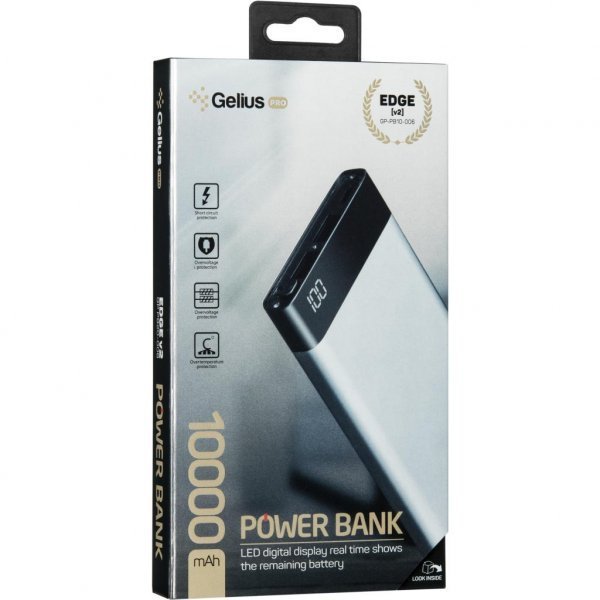 Батарея універсальна Gelius Pro Edge GP-PB10-006 10 000 mAh 2.1A Grey (72027)