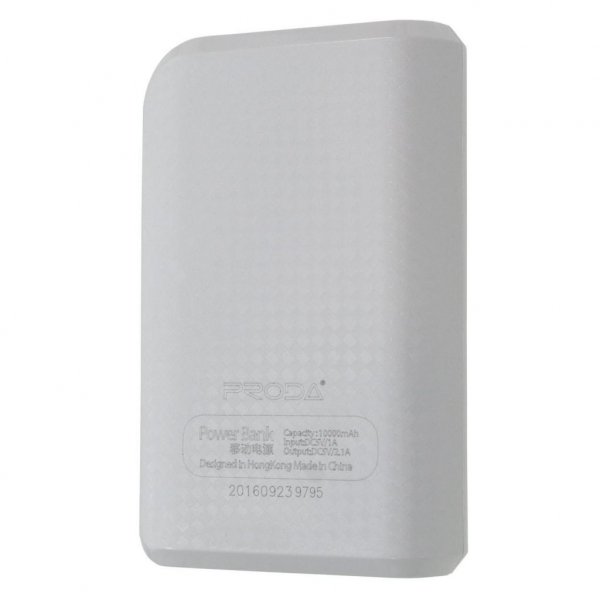 Батарея універсальна Remax Proda Series 10000mAh 2USB-1A&2A white (PPL-11-WHITE) Батарея універсальна Remax Proda Series 10000mAh 2USB-1A&2A white (PPL-11-WHITE)