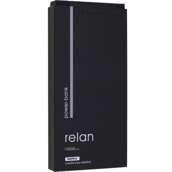 Батарея універсальна Remax Relan 10000mAh 2USB-2A with 2in1 black (RPP-65-BLACK) Батарея універсальна Remax Relan 10000mAh 2USB-2A with 2in1 black (RPP-65-BLACK)