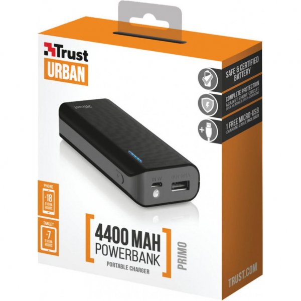 Батарея універсальна Trust Primo 4400 black (6303810)