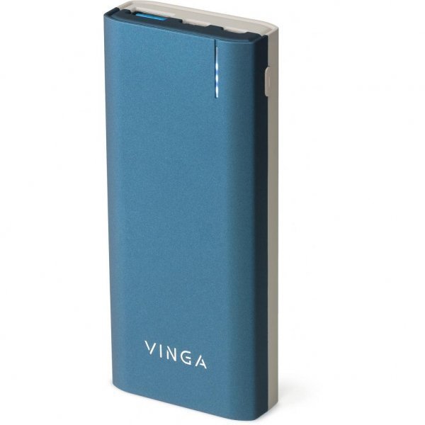 Батарея універсальна Vinga 10000 mAh QC3.0 PD soft touch blue (BTPB3810QCROBL)