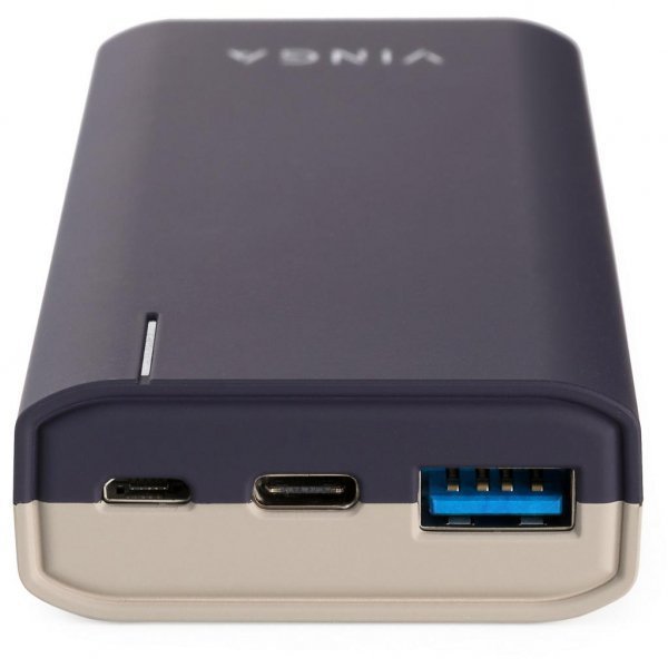 Батарея універсальна Vinga 10000 mAh QC3.0 PD soft touch purple (BTPB3810QCROP)