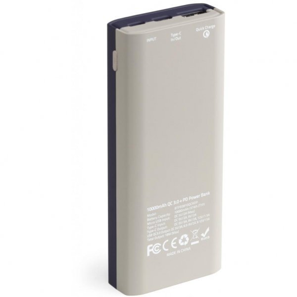 Батарея універсальна Vinga 10000 mAh QC3.0 PD soft touch purple (BTPB3810QCROP)