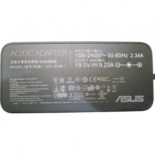 Блок живлення до ноутбука ASUS 180W 19.5V, 9.23A, роз'єм 5.5/2.5, F Slim-корпус (ADP-180MB)