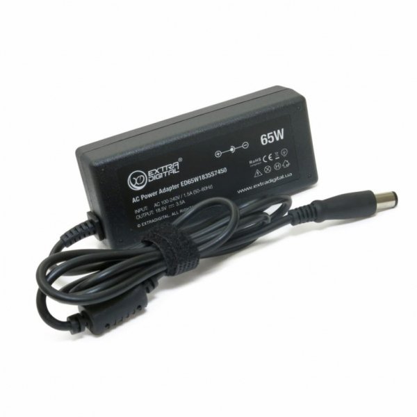 Блок живлення до ноутбука EXTRADIGITAL HP 18.5V, 3.5A, 65W (7.4x5.0) (PSH3807)
