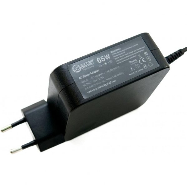 Блок живлення до ноутбука EXTRADIGITAL Lenovo 20V, 3.25A, 65W (4.0x1.7) High Quality (PSL3867) Блок живлення до ноутбука EXTRADIGITAL Lenovo 20V, 3.25A, 65W (4.0x1.7) High Quality (PSL3867)