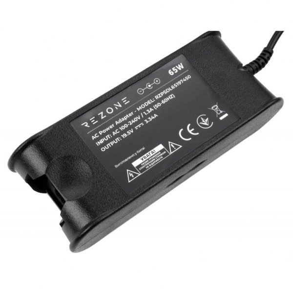 Блок живлення до ноутбука Rezone DELL 65W 19.5V 3.34A коннектор 7.4*5.0 (RZPSDL65197450)