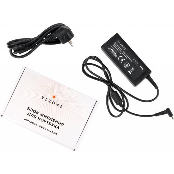 Блок живлення до ноутбука Rezone HP 65W 18.5V 3.5А коннектор 4.5*3.0 (RZPSHP65184530)