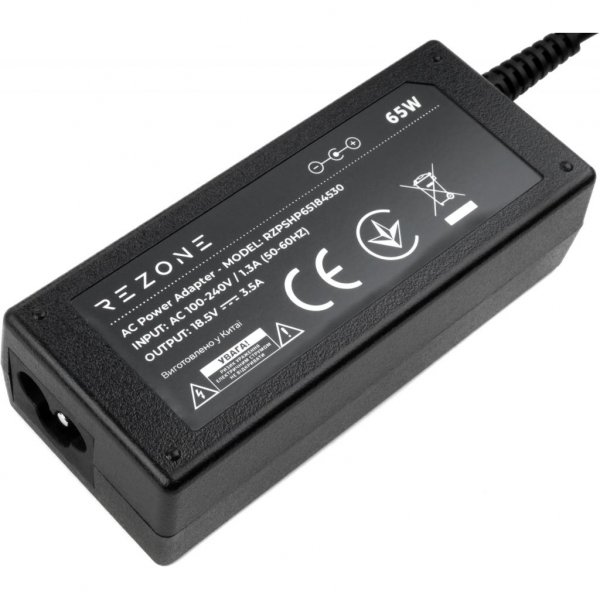 Блок живлення до ноутбука Rezone HP 65W 18.5V 3.5А коннектор 4.5*3.0 (RZPSHP65184530) Блок живлення до ноутбука Rezone HP 65W 18.5V 3.5А коннектор 4.5*3.0 (RZPSHP65184530)