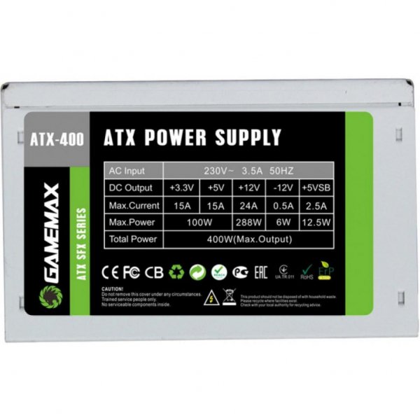 Блок живлення GAMEMAX 400W (ATX-400W SFX)