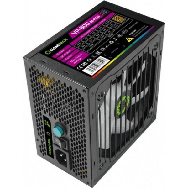 Блок живлення GAMEMAX 800W (VP-800-M-RGB)