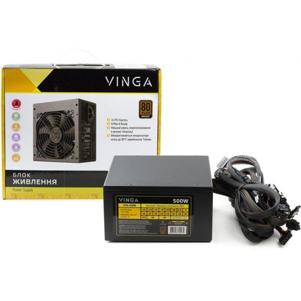 Блок живлення Vinga 500W (VPS-500B)