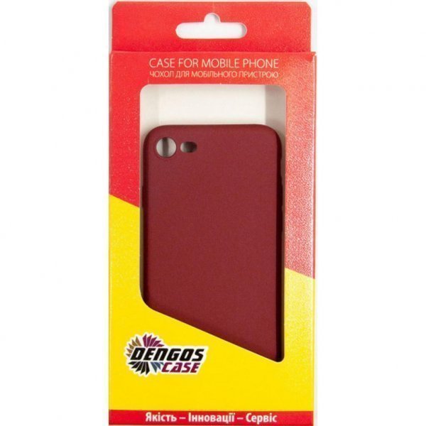 Чохол до моб. телефона DENGOS Carbon iPhone SE 2020, red (DG-TPU-CRBN-83)