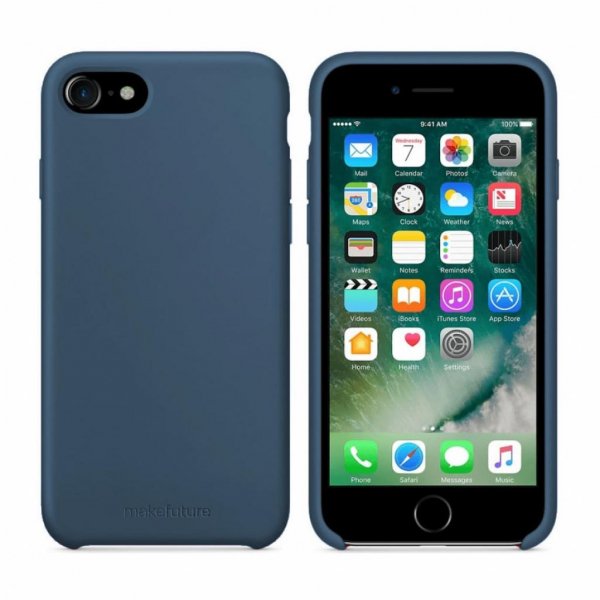Чохол MakeFuture до моб. телефона Apple iPhone 7/8 Silicone Blue (MCS-AI7/8BL)