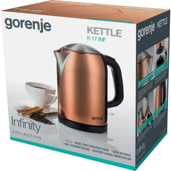 Електрочайник Gorenje K 17 INF (K17INF)