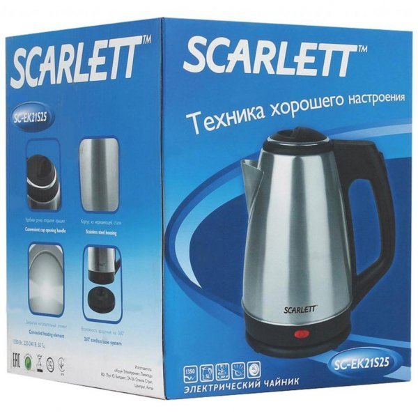 Електрочайник SCARLETT SC-EK21S25