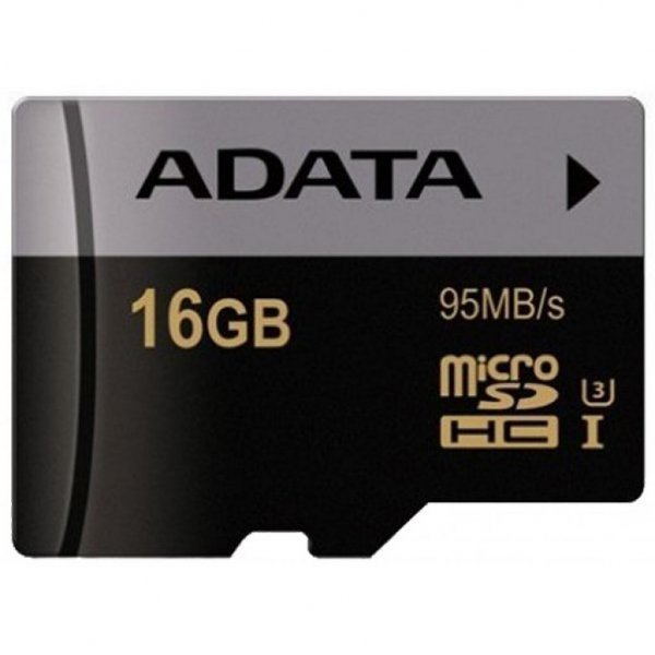 Карта пам'яті ADATA 16GB microSD class 10 UHS-I U3 V30 Premier Pro (AUSDH16GUI3V30S-RA1)