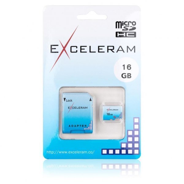 Карта пам'яті eXceleram 16GB microSD class 10 Color series (EMSD0004)