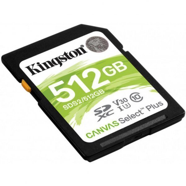 Карта пам'яті Kingston 512GB SDXC class 10 UHS-I U3 Canvas Select Plus (SDS2/512GB)