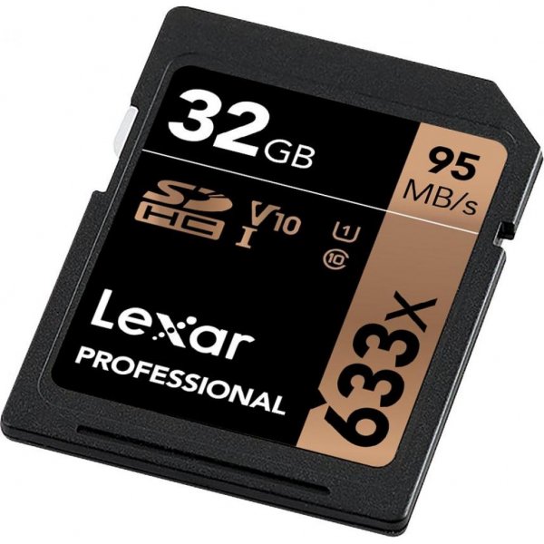Карта пам'яті Lexar 32GB SDHC class 10 UHS-I U1 V10 633x Professional (LSD32GCB633)