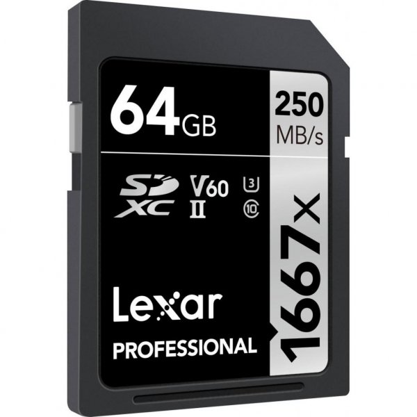 Карта пам'яті Lexar 64GB SDHC class 10 UHS-II 1667x (LSD64GCB1667)
