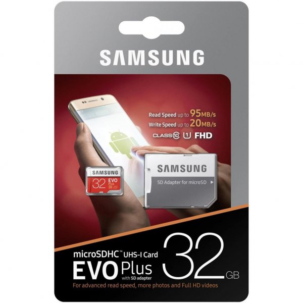 Карта пам'яті Samsung 32GB microSD class 10 UHS-I Evo Plus (MB-MC32GA/RU) Карта пам'яті Samsung 32GB microSD class 10 UHS-I Evo Plus (MB-MC32GA/RU)