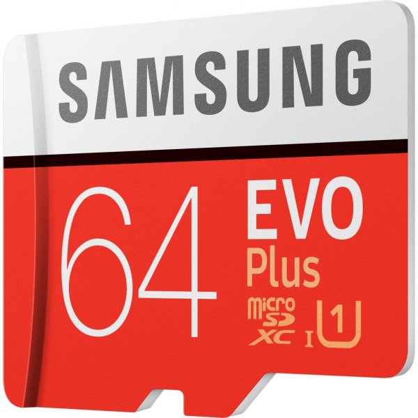 Карта пам'яті Samsung 64GB microSDXC class 10 UHS-I U1 Evo Plus V2 (MB-MC64HA/RU)