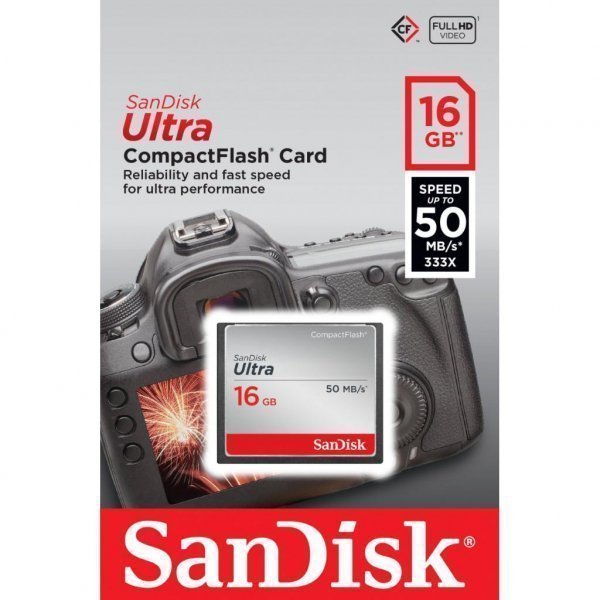 Карта пам'яті SANDISK 16Gb Compact Flash Ultra (SDCFHS-016G-G46)