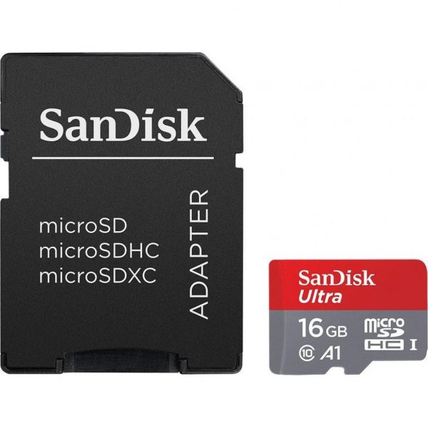 Карта пам'яті SANDISK 16GB microSDHC class 10 UHS-I A1 Ultra (SDSQUAR-016G-GN6IA)