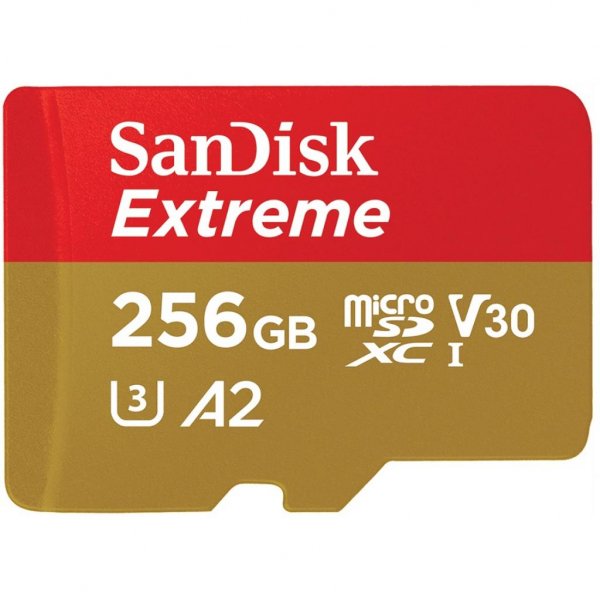 Карта пам'яті SANDISK 256GB microSD class 10 UHS-I U3 V30 Extreme (SDSQXA1-256G-GN6MN) Карта пам'яті SANDISK 256GB microSD class 10 UHS-I U3 V30 Extreme (SDSQXA1-256G-GN6MN)
