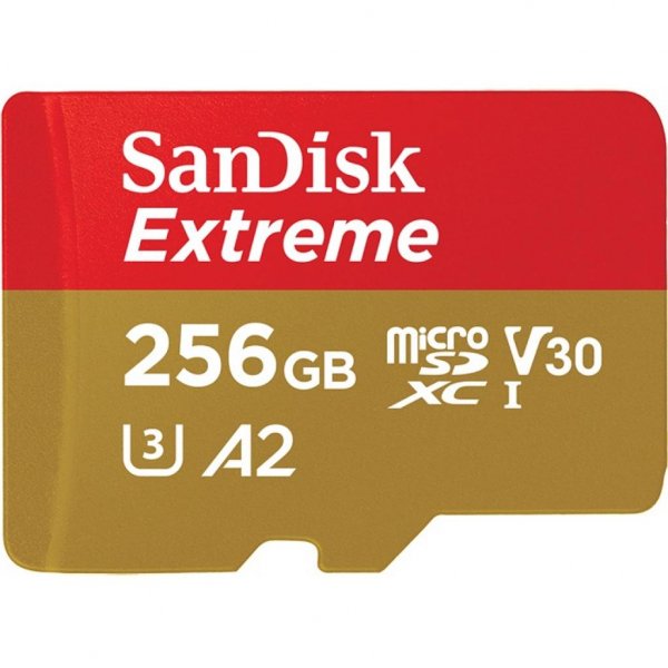 Карта пам'яті SANDISK 256GB microSDXC class 10 UHS-I U3 A2 V30 Extreme (SDSQXA1-256G-GN6MA)