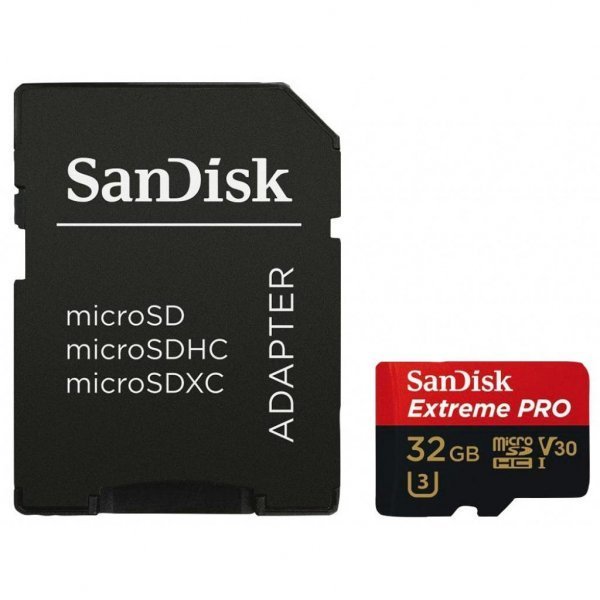 Карта пам'яті SANDISK 32GB microSDHC class 10 V30 A1 UHS-I U3 4K Extreme Pro (SDSQXCG-032G-GN6MA)