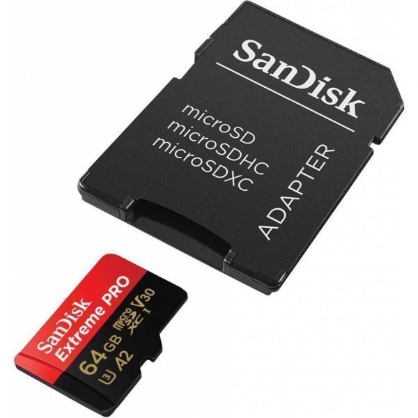 Карта пам'яті SANDISK 64GB microSDXC class 10 UHS-I U3 Extreme Pro V30 (SDSQXCY-064G-GN6MA)