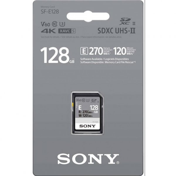 Карта пам'яті SONY 128GB SDXC class 10 UHS-II U3 V60 Entry (SFE128.AE) Карта пам'яті SONY 128GB SDXC class 10 UHS-II U3 V60 Entry (SFE128.AE)