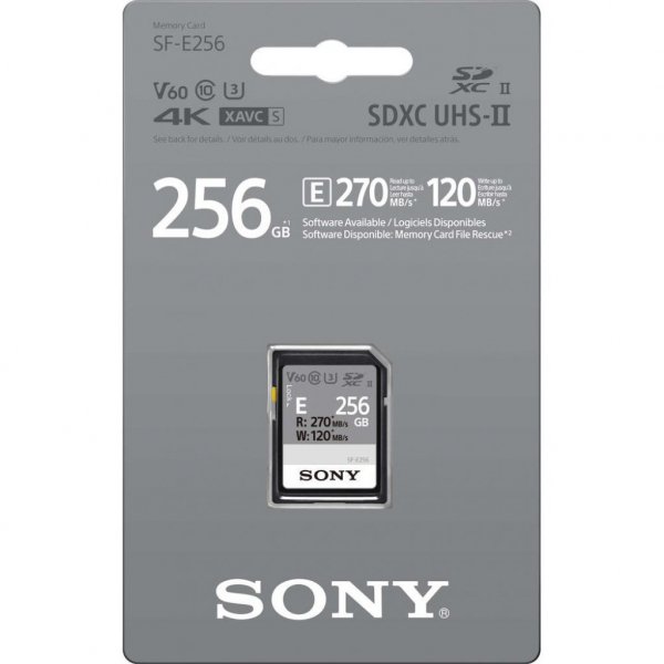 Карта пам'яті SONY 256GB SDXC class 10 UHS-II U3 V60 Entry (SFE256.AE)