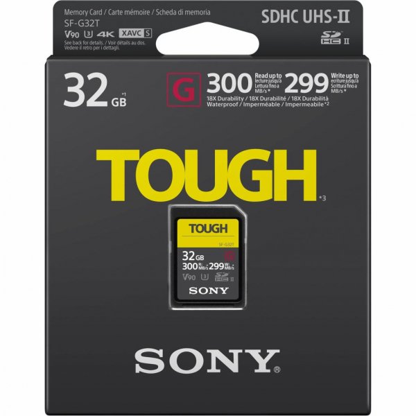 Карта пам'яті SONY 32GB SDHC class 10 UHS-II U3 V90 Tough (SF32TG) Карта пам'яті SONY 32GB SDHC class 10 UHS-II U3 V90 Tough (SF32TG)