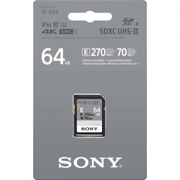 Карта пам'яті SONY 64GB SDXC class 10 UHS-II U3 V60 Entry (SFE64.AE) Карта пам'яті SONY 64GB SDXC class 10 UHS-II U3 V60 Entry (SFE64.AE)