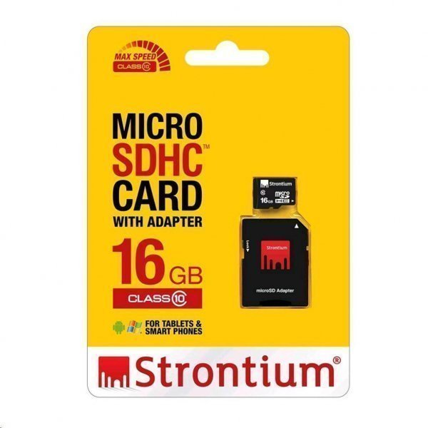 Карта пам'яті STRONTIUM Flash 16G microSDHC Class 10 (SR16GTFC10A)