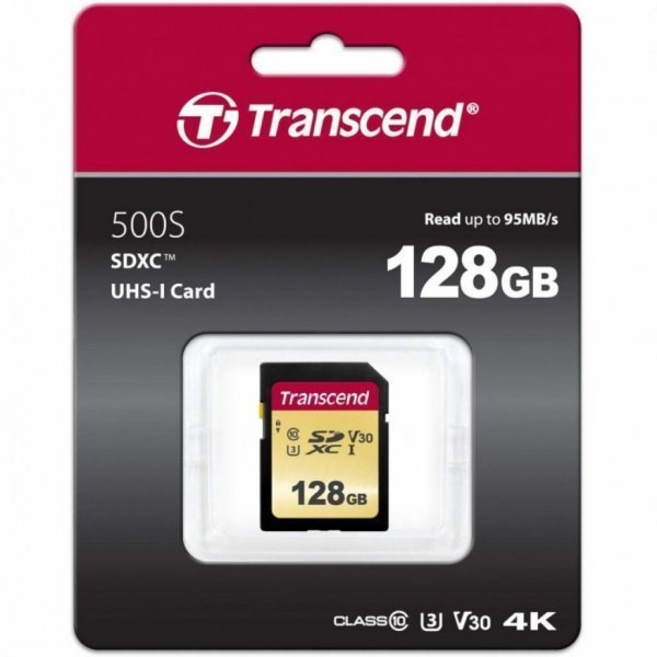 Карта пам'яті Transcend 128GB SDXC class 10 UHS-I (TS128GSDC500S)
