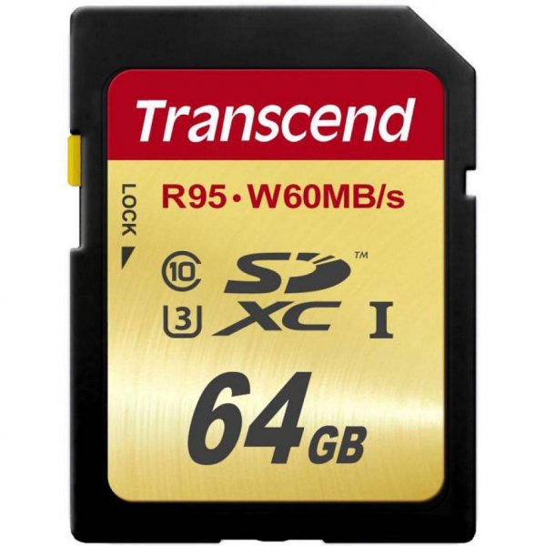 Карта пам'яті Transcend 64GB SDXC class 10 UHS-I U3 (TS64GSDU3)