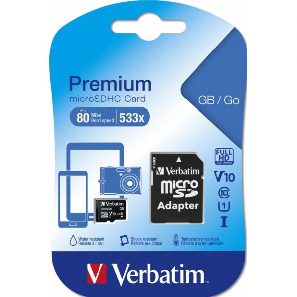 Карта пам'яті Verbatim 128GB microSDHC class 10 UHS-I (MDAVR-96/G) Карта пам'яті Verbatim 128GB microSDHC class 10 UHS-I (MDAVR-96/G)