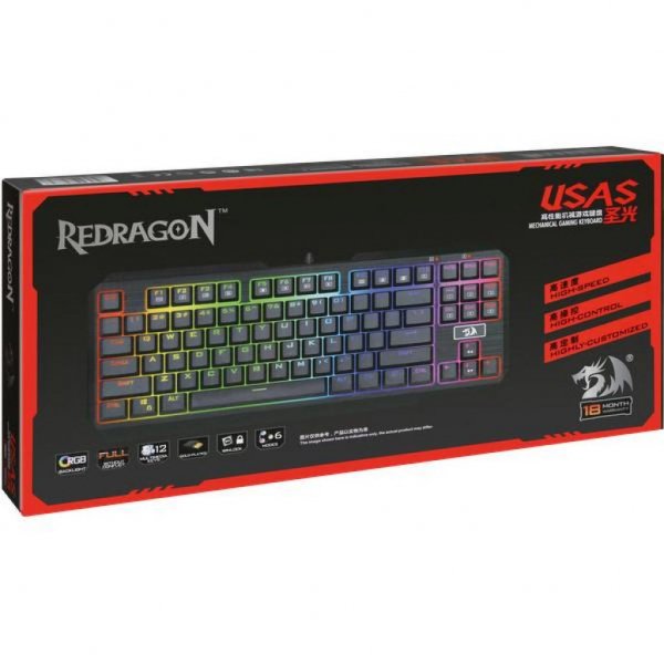 Клавіатура Redragon Usas RU Black (74674)